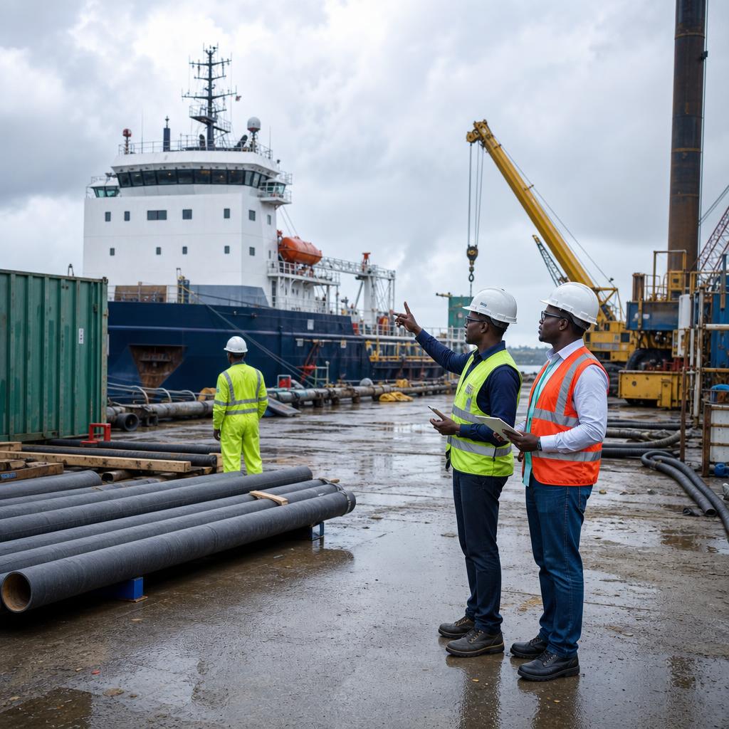Marine logistics operation supporting offshore supply chains