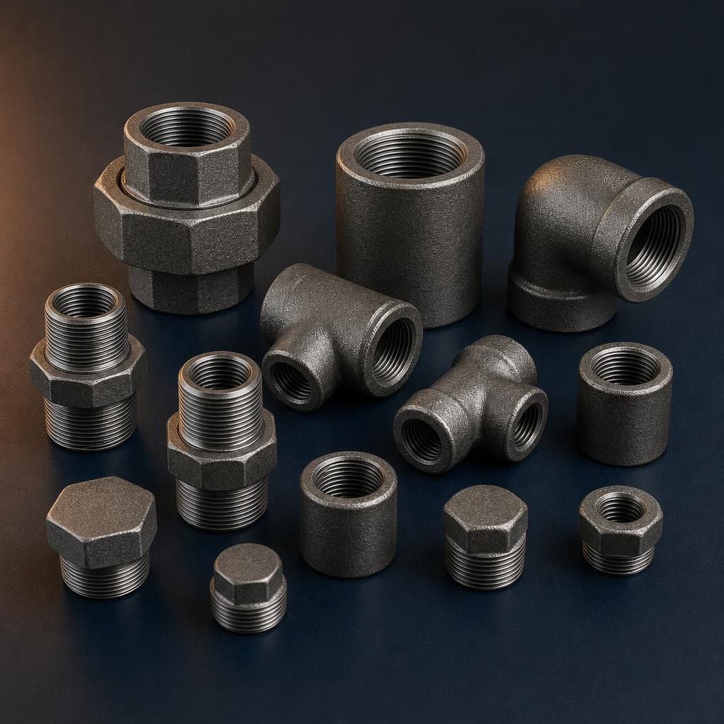 Forged steel unions, couplings, plugs and nipples