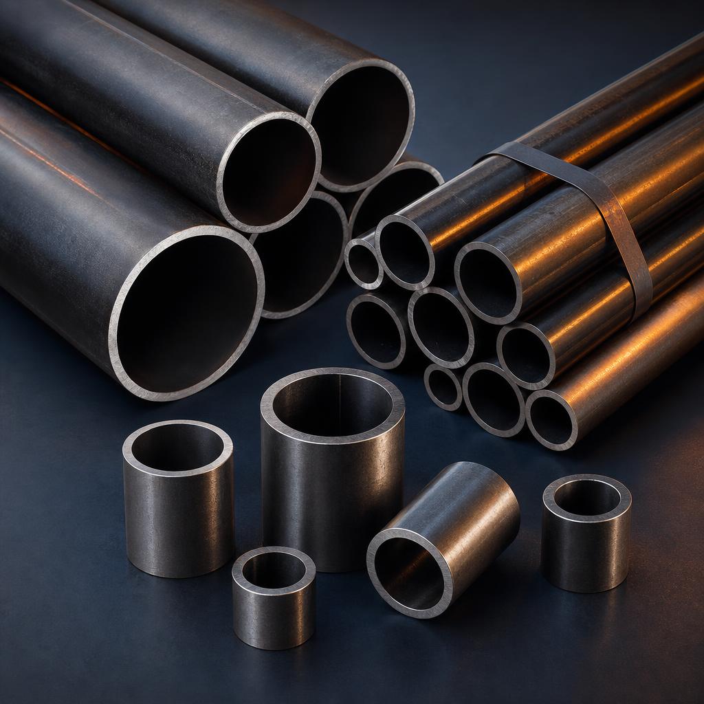 Seamless and welded industrial steel pipes